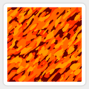 Orange Camouflage Sticker